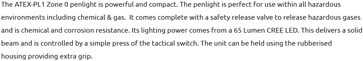 פנס ידני מקצועי מוגן התפוצצות UNI-LITE ATEX-PL1 LED